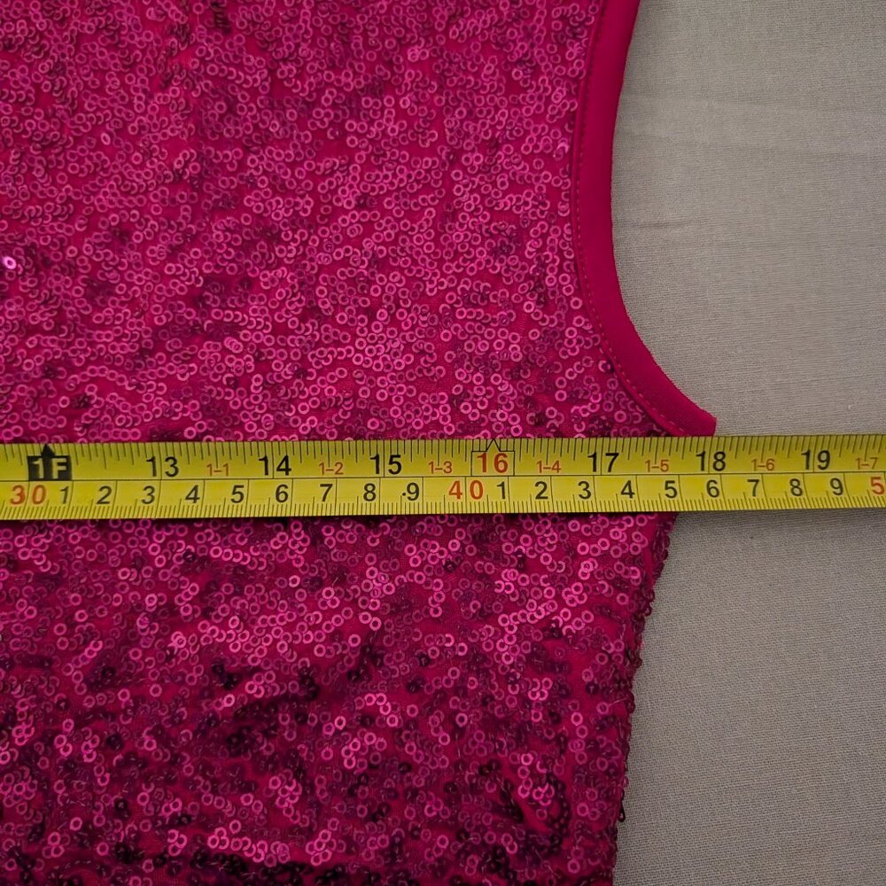 Barbiecore Hot Pink Belle du Jour Sequin Dress Size Medium - Picture 5 of 10